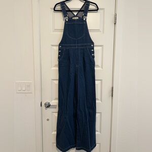 Madewell Denim Wide Leg Overalls